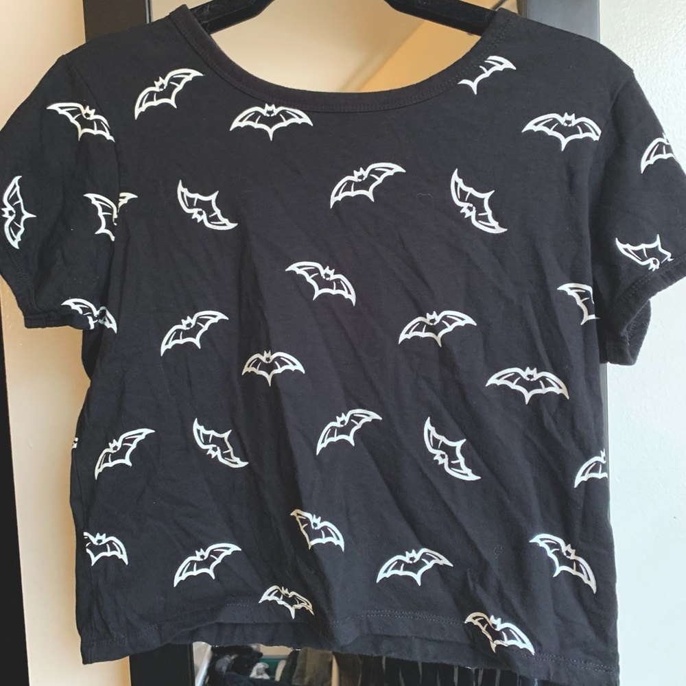 Glow-in-the-dark Bat Crop Top